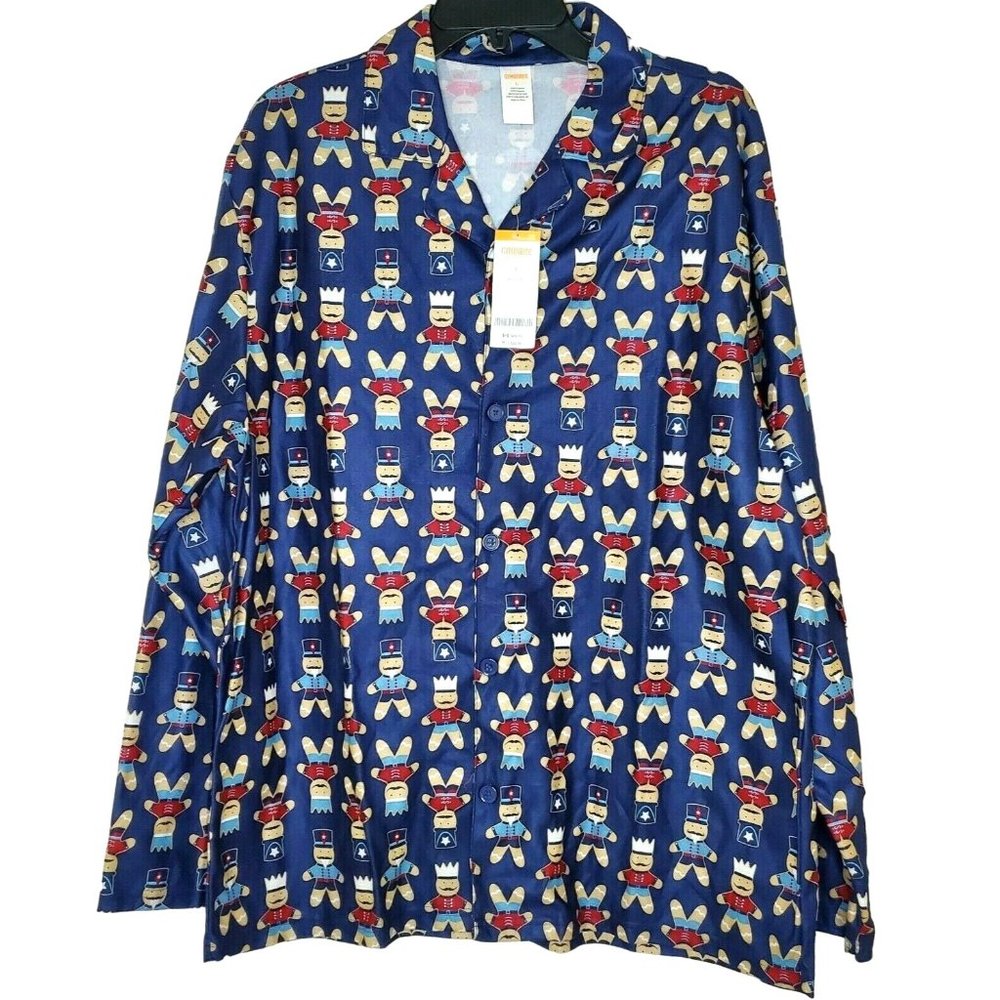 Gymboree Men Large Gingerbread Soldier Graphic Large Pajama/Lounge Shirt